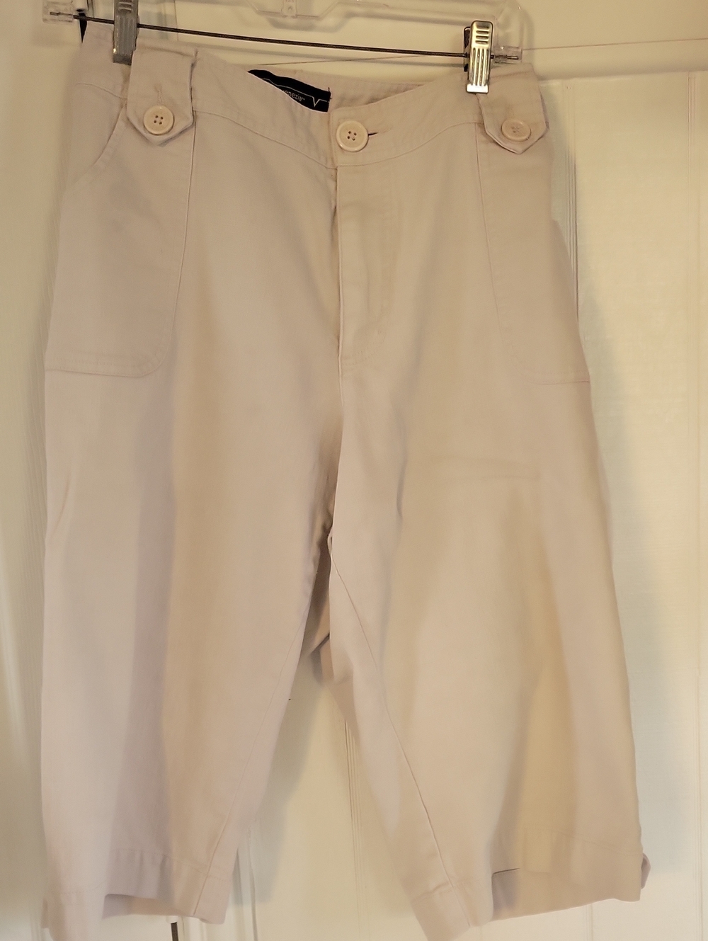 Venezia Womens Tan Denim Capri Size 20